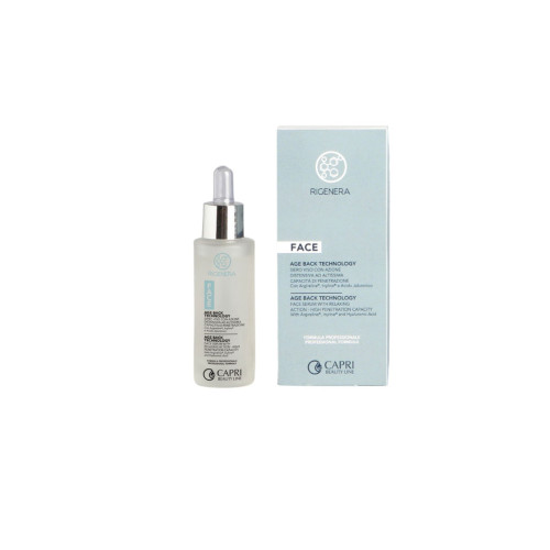 Capri Beauty Line Rigenera AGE BACK TECHNOLOGY FACE SERUM WITH RELAXING ACTION AND VERY HIGH PENETRATION CAPACITY INTRADERMIC 30ml — Сироватки Capri Beauty Line Rigenera AGE BACK TECHNOLOGY FACE SERUM WITH RELAXING ACTION AND VERY HIGH PENETRATION CAPACITY INTRADERMIC 30ml — Сироватки