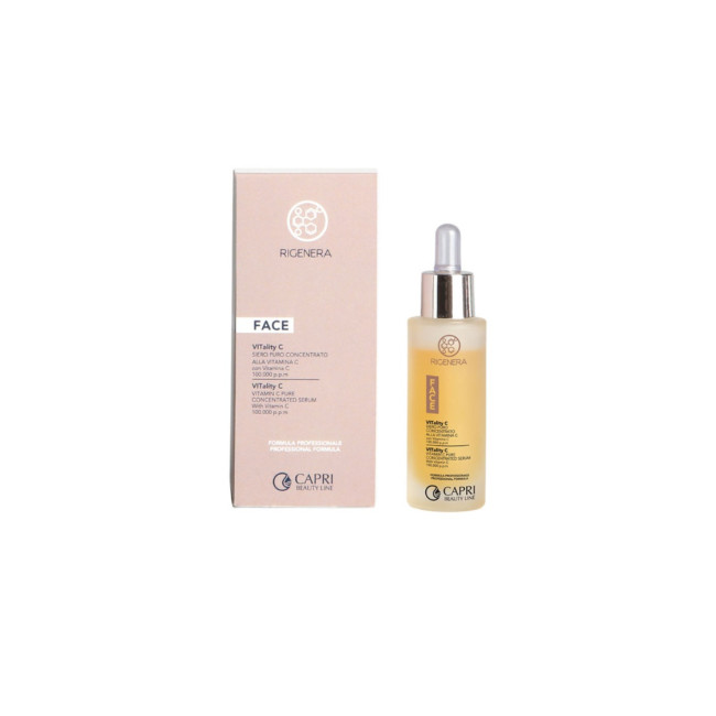 Capri Beauty Line Rigenera Vitality C Pure Serum Concentrated With Vitamin C 30ml — C-vitamiin Capri Beauty Line Rigenera Vitality C Pure Serum Concentrated With Vitamin C 30ml — C-vitamiin