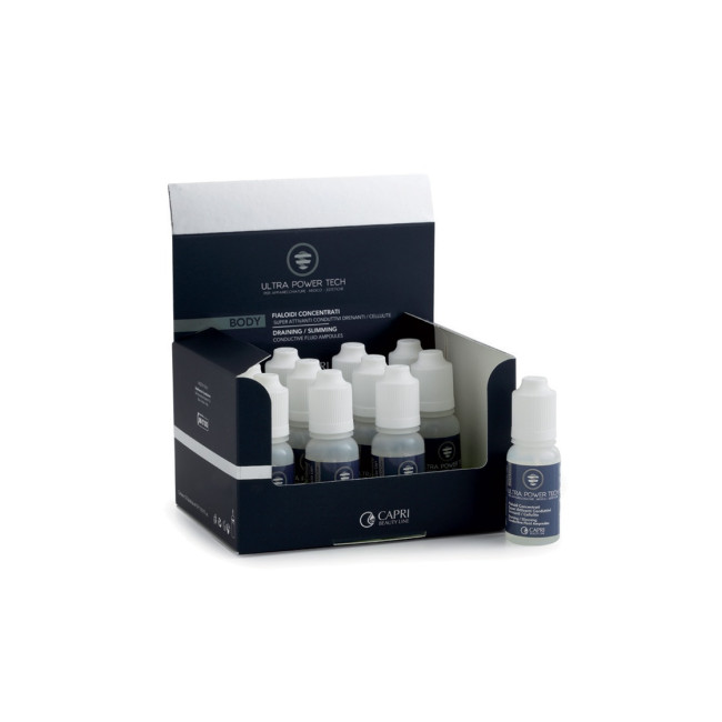 Capri Beauty Line Ultra Power Tech Draining Slimming Conductive Fluid Ampoule 15ml — Trattamento Capri Beauty Line Ultra Power Tech Draining Slimming Conductive Fluid Ampoule 15ml — Trattamento