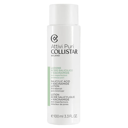 Collistar Attivi Puri Salicylic Acid + Niacinamide Anti-Blemish Pore minimizer Lotion 100ml — Puhastus Collistar Attivi Puri Salicylic Acid + Niacinamide Anti-Blemish Pore minimizer Lotion 100ml — Puhastus