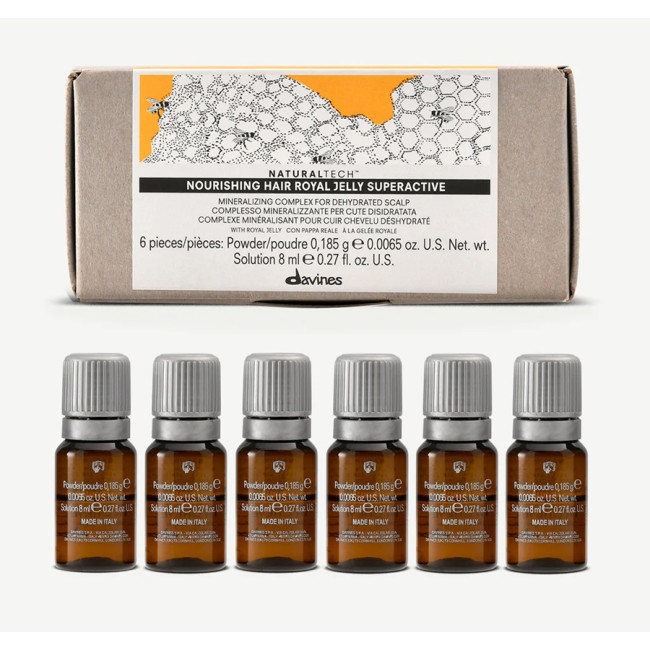 Davines NaturalTech Nourishing Hair Royal Jelly Superactive Mineralizing Scalp Treatment 6x8 ml|トリートメント Davines NaturalTech Nourishing Hair Royal Jelly Superactive Mineralizing Scalp Treatment 6x8 ml|トリートメント