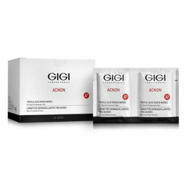 GIGI Acnon Triple Acid Rapid Wipes 30pcs|クレンジング GIGI Acnon Triple Acid Rapid Wipes 30pcs|クレンジング