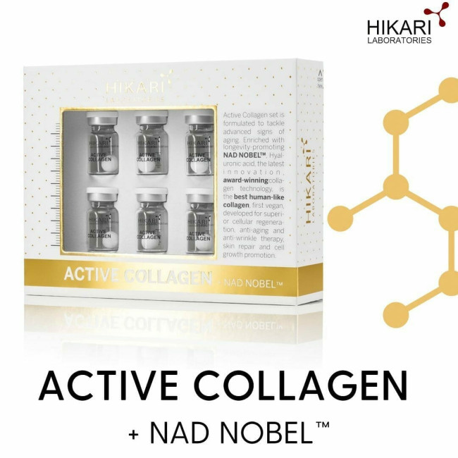HIKARI Active Collagen + NAD Nobel 6 vialas +20ml — Процедури та догляд HIKARI Active Collagen + NAD Nobel 6 vialas +20ml — Процедури та догляд