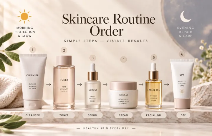In quale ordine applicare i prodotti skincare: routine mattina e sera