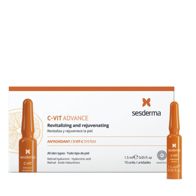 SeSderma C-Vit Advanced Antiox Booster Deep Action Ampules 10x1.5ml — Вітамін C SeSderma C-Vit Advanced Antiox Booster Deep Action Ampules 10x1.5ml — Вітамін C