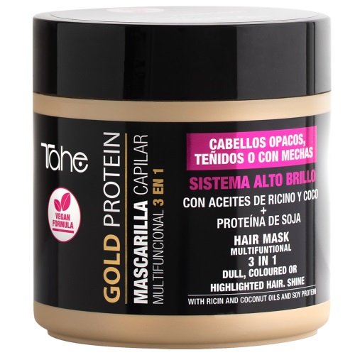Tahe Gold Protein 3in1 Multifunctional Coloured Hair Mask 400ml — Маски Tahe Gold Protein 3in1 Multifunctional Coloured Hair Mask 400ml — Маски